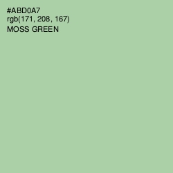 #ABD0A7 - Moss Green Color Image
